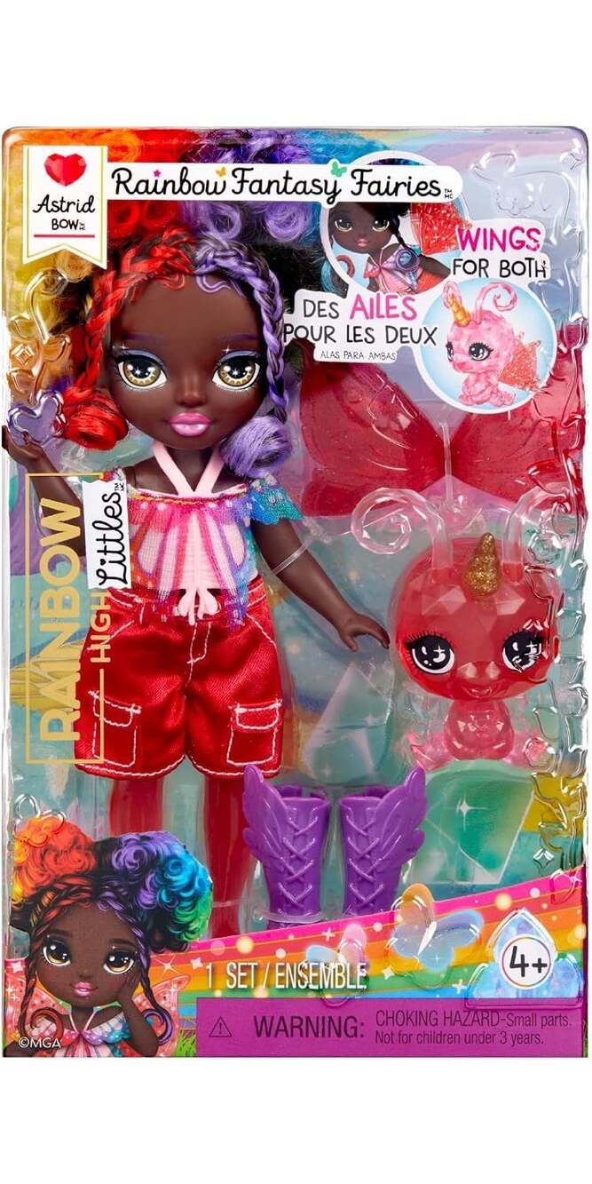 Rainbow High Littles Rainbow Fantasy Fairies Astrid Bow Doll Set NIB